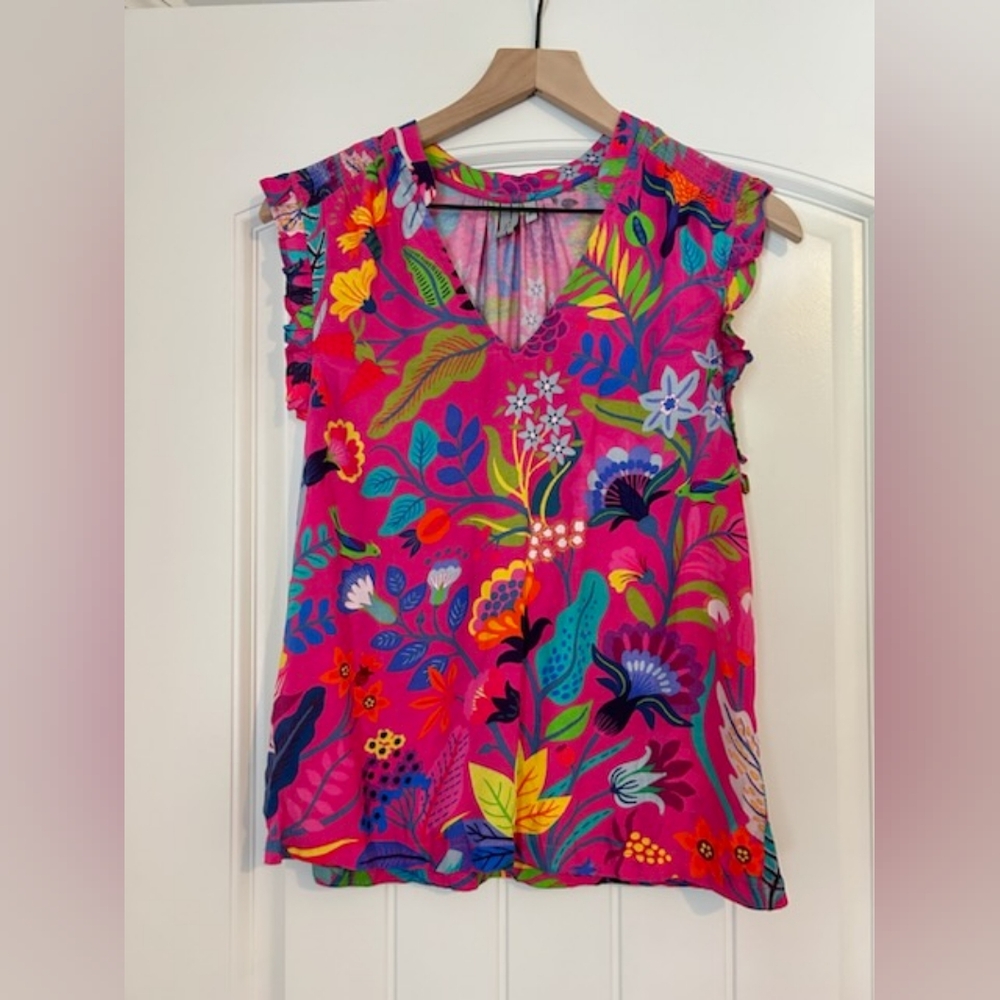 Anthro Averio Ruffle Tank Blouse